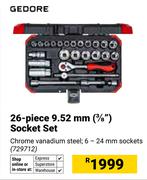 Gedore 26-Piece 9.52mm (3/8") Socket Set 729712