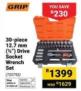 Grip 30-Piece 12.7mm (1/2") Drive Socket Wrench Set 720792