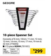 Gedore 10-Piece Spanner Set 776005