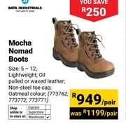 Bata Industrials Mocha Nomad Boots-Per Pair