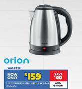 Orion 1.7L Stainless Steel Kettle KCS-167 10304506