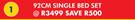 Sleepmasters Brooklyn 92cm Single Bed Set 