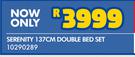 Cozy Nights Serenity 137cm Double Bed Set 10290289