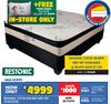 Restonic Bahama 137cm Double Bed Set 10302328 Free Twin Pack Pillows