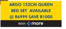 Sealy Argo 152cm Queen Bed Set 10018994