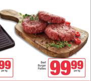 Beef Burger Patties-Per Kg