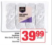 Spar Freshline Mini Garlic Breads Assorted-4s Per Pack