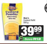 Moir's Custard Refill-500g