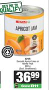 Spar Smooth Apricot Jam Or Mixed Fruit-900g