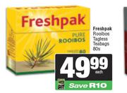 Freshpak Rooibos Tagless Teabags-80s
