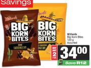 Willards Big Korn Bites Assorted-For 2 x 120g