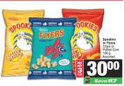 Spookies Or Flyers Chips Or Puffed Corn Assorted-For 3 x 100g