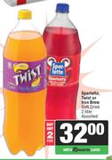Sparletta, Twist Or Iron Brew Soft Drink Assorted-For 2 x 2L