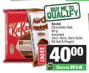 Nestle Chocolate Slab Assorted-For 2 x 80g