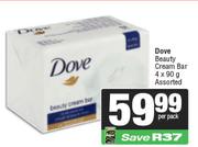 Dove Beauty Cream Bar Assorted-4 x 90g