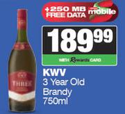 KWV 3 Year Old Brandy-750ml