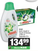 Ariel Auto Liquid Or Touch Of Downy 2L Or Capsules 21s