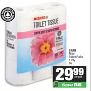 Spar Mini Toilet Rolls 1 Ply-9s Per Pack