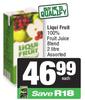 Liqui-Fruit 100% Fruit Juice Blend Assorted-2Ltr Each