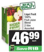 Liqui-Fruit 100% Fruit Juice Blend Assorted-2Ltr Each