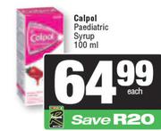 Calpol Paediatric Syrup-100ml Each