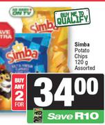 Simba Potato Chips Assorted-For 2 x 120g