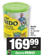 Nestle Nido 3+ Growth Milk-900g Each