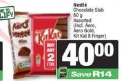 Nestle Chocolate Slab Assorted-For 2 x 80g