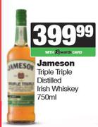 Jameson Triple Triple Distilled Irish Whisky-750ml