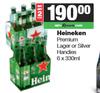Heineken Premium Lager Or Silver Handies-For 2 x 6 x 330ml