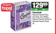 Carnival NL Sweet Red,Dry Red,Dry White,NL Sweet White OR NL Sweet Rose-3L