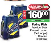 Flying Fish Premium Beer Pressed Lemon Handies-For 2 x 6 x 330ml