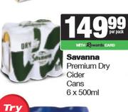 Savanna Premium Dry Cider Cans-6 x 500ml