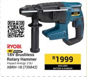 Ryobi 18V Brushless Rotary Hammer XBRH-18 735842 (Excludes Battery & Charger)