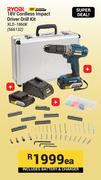 Ryobi 18V Cordless Impact Driver Drill Kit XLD-1860K 566132 (Includes Battery & Charger)