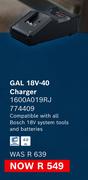 Bosch 18V-40 Charger GAL 1600A019RJ 774409