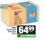 Spar Choice Salted Butter Brick-500g