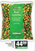 Spar Mixed Vegetables, Sweetcorn Or Country Mix-1Kg