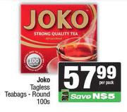 Joko Tagless Teabags Round-100s Per Pack