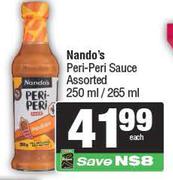 Nando's Peri Peri Sauce Assorted-250ml/265ml