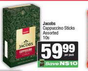Jacobs Cappuccino Sticks Assorted-10s Per Pack