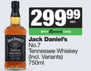   Jack Daniel's No.7 Tennessee Whisky-750ml Each