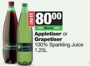   Appletiser Or Grapetiser 100% Sparkling Juice-For 2 x 1.25Ltr