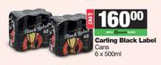   Carling Black Label Cans-For 2 x 6 x 500ml