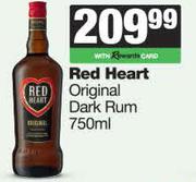    Red Heart Original Dark Rum-750ml