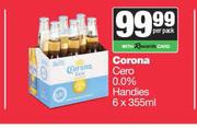   Corona Cero 0.0% Handies-6 x 355ml