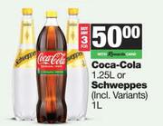    Coca Cola 1.25Ltr Or Schweppes 1Ltr-For 3