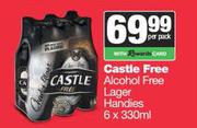   Castle Free Alcohol Free Lager Handies-6 x 330ml