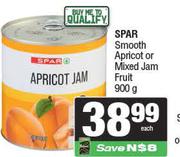 Spar Smooth Apricot Or Mixed Jam Fruit-900g Each