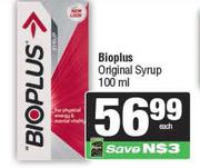 Bioplus Original Syrup-100ml 